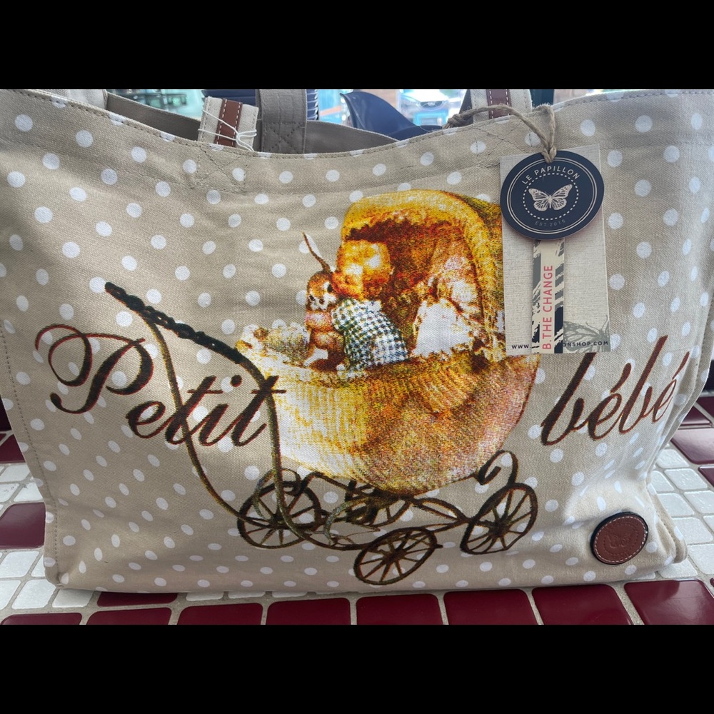 COPY - Le Papillon Diaper canvas Tote